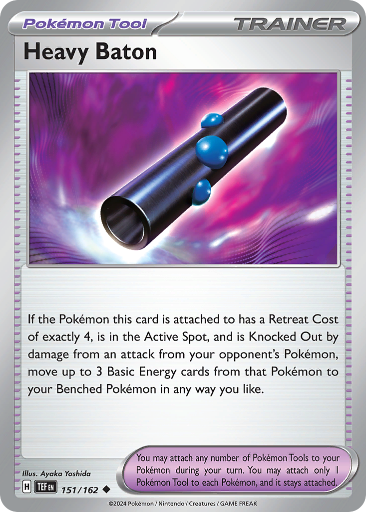 Heavy Baton 151/162 Temporal Forces Pokemon Reverse Holo Uncommon NM