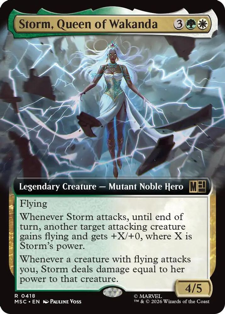 Storm, Queen of Wakanda (Extended Art) 418 Commander: Marvel Super Heroes Magic: The Gathering