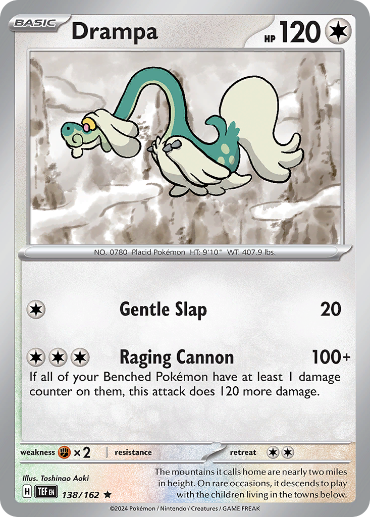 Drampa 138/162 Temporal Forces Pokemon Holo Rare NM