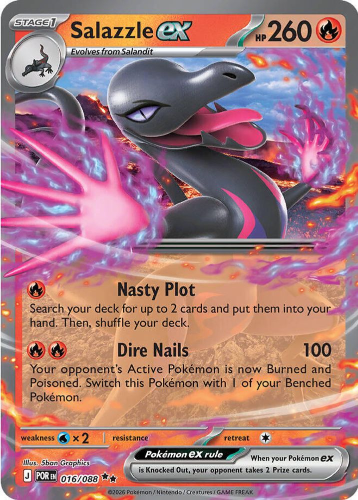 Salazzle ex 016/088 Perfect Order Pokemon Holo Double Rare