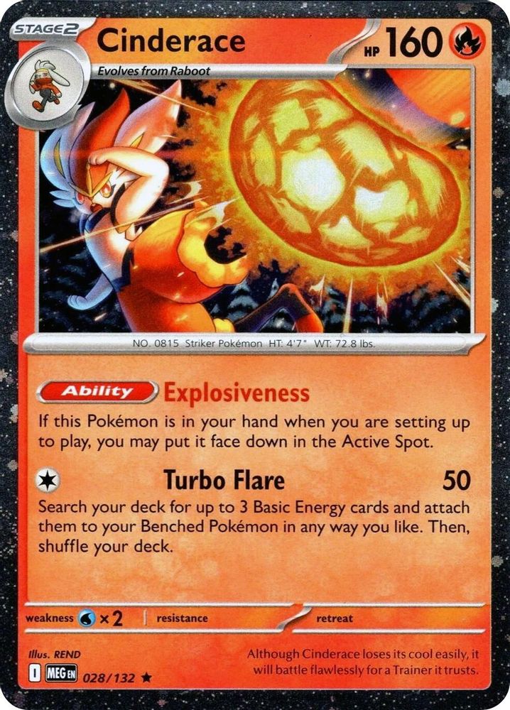 Cinderace (Cosmos Holo) 028/132 Blister Exclusives Pokemon Rare NM