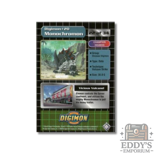 Monochromon #20 - Upper Deck Digimon: Series 1