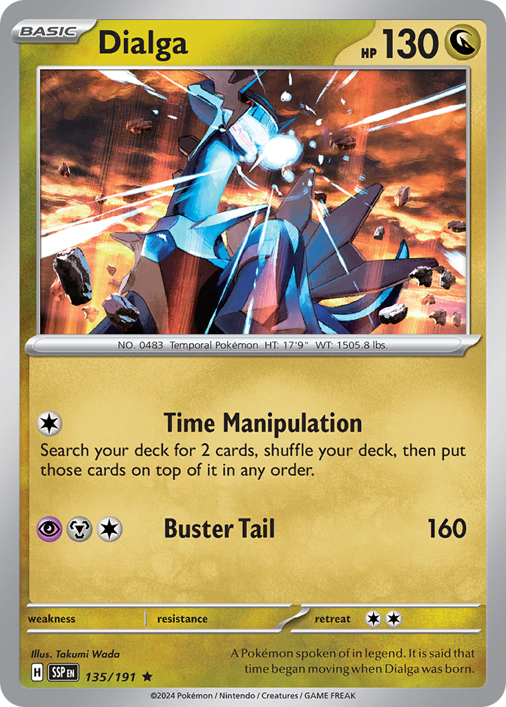 Dialga 135/191 Surging Sparks Pokemon Holo Rare NM