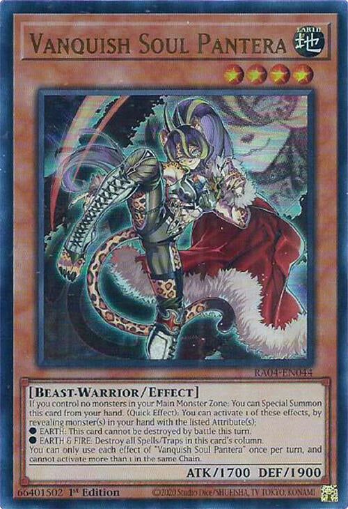 Vanquish Soul Pantera (UR) RA04-EN044 Quarter Century Stampede Yu-Gi-Oh 1st Edition NM