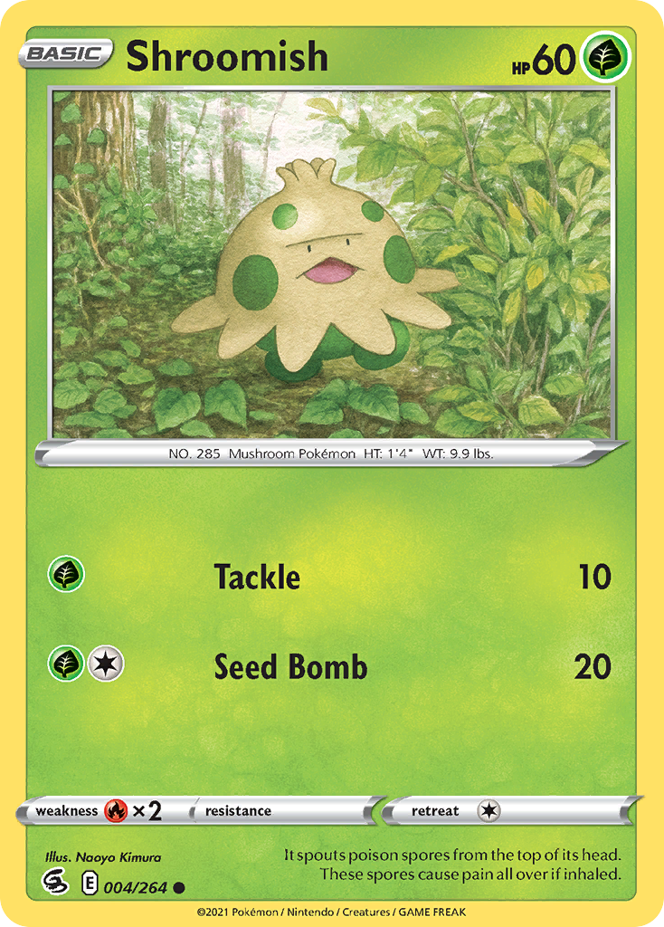 Shroomish 004/264 Fusion Strike Pokemon Reverse Holo Common NM