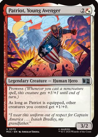 Patriot, Young Avenger 570 Magic: The Gathering Commander: Marvel Super Heroes
