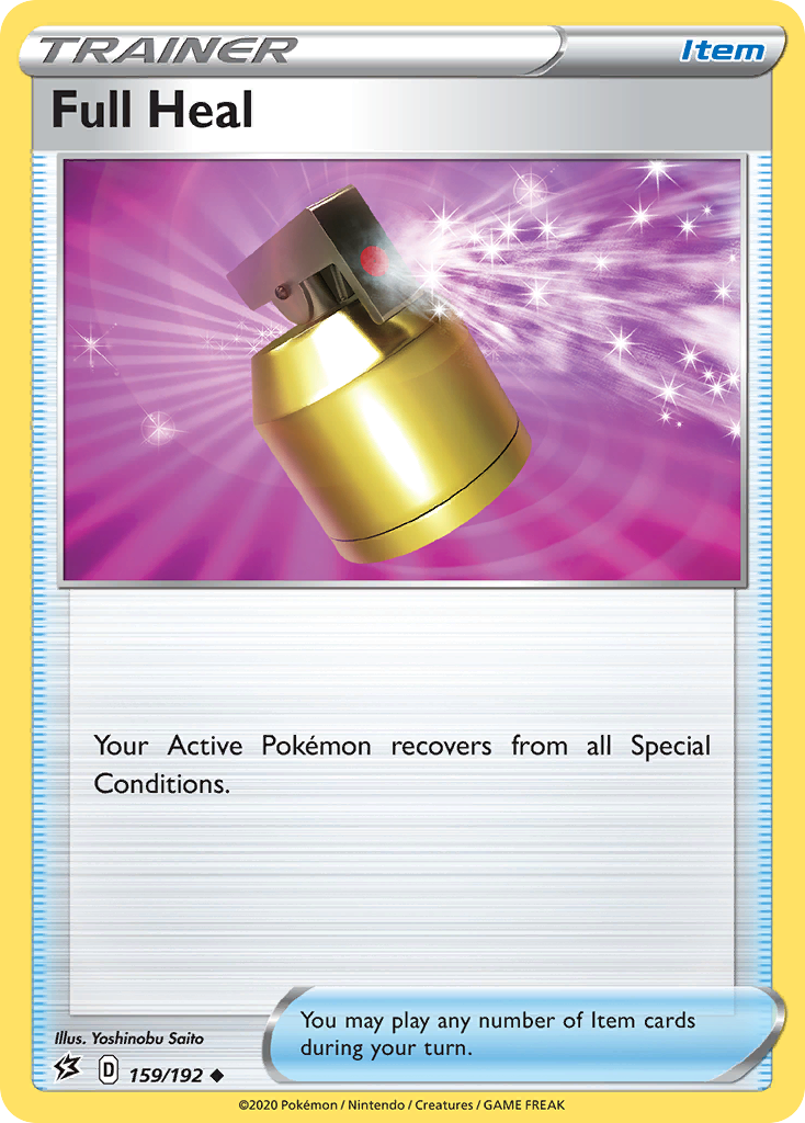Full Heal 159/192 Rebel Clash Pokemon Reverse Holo Uncommon NM