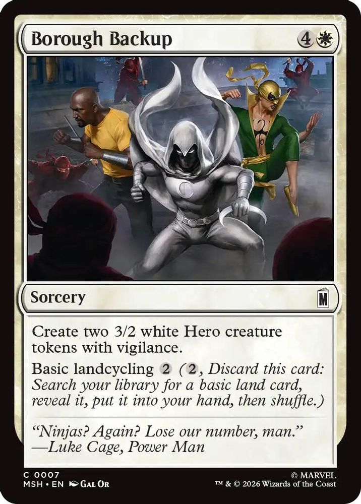 Borough Backup 7 Marvel Super Heroes Magic: The Gathering Foil Common