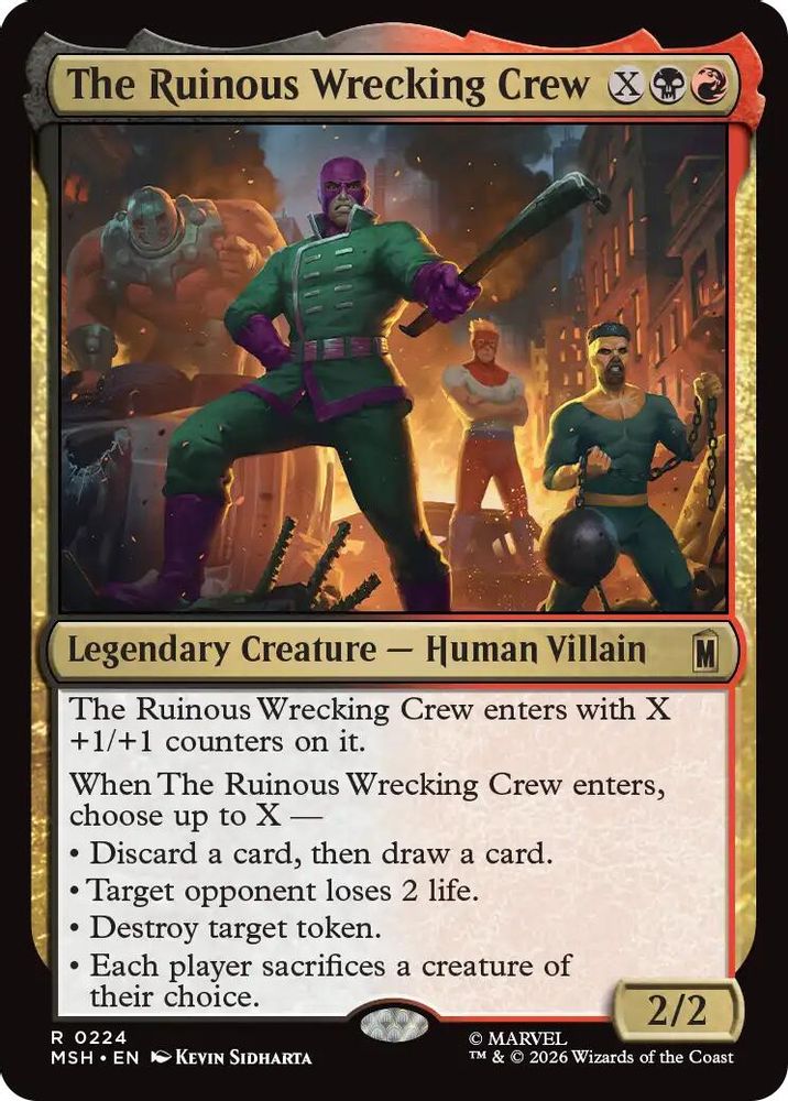 The Ruinous Wrecking Crew 224 Marvel Super Heroes Magic: The Gathering
