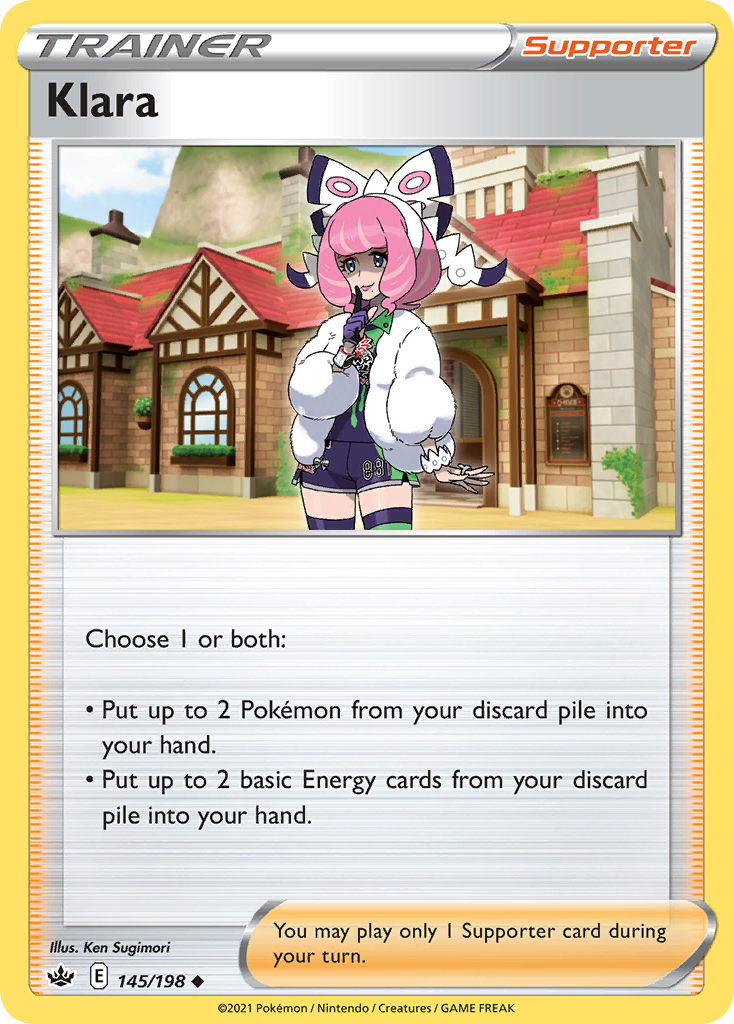 Klara 145/198 Chilling Reign Pokemon Reverse Holo