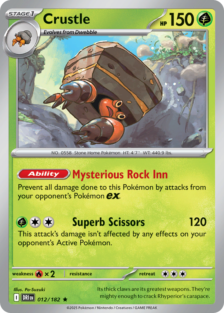 Crustle 012/182 Destined Rivals Pokemon Holo