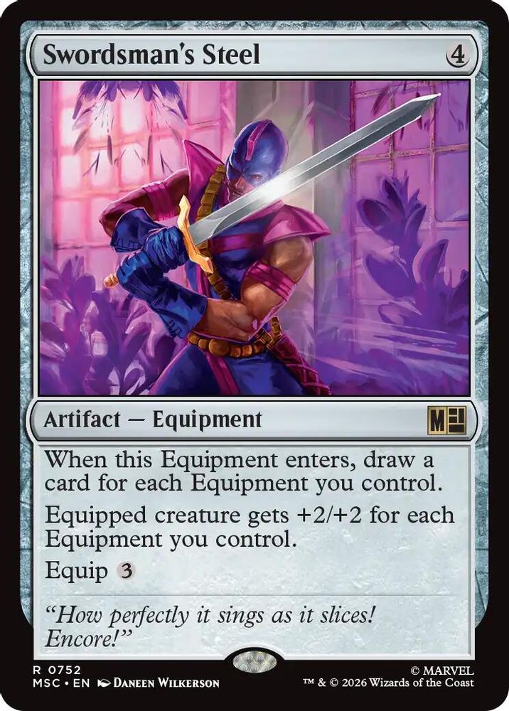 Swordsman's Steel 752 Commander: Marvel Super Heroes Magic: The Gathering