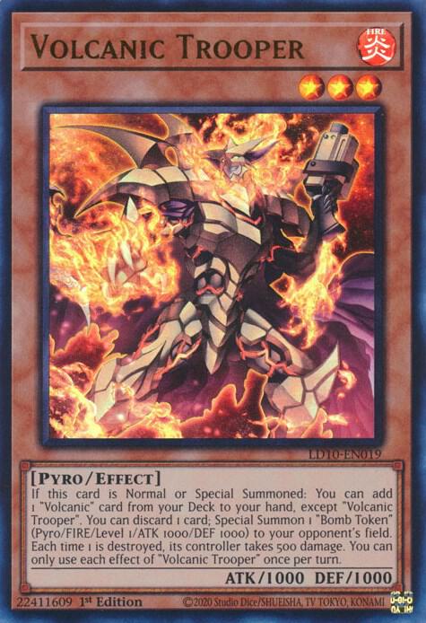 Volcanic Trooper LD10-EN019 Legendary Duelists: Soulburning Volcano Yu-Gi-Oh 1st Edition NM