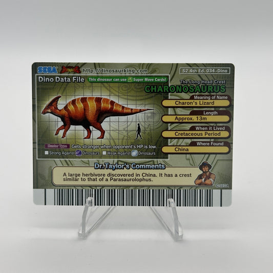 Charonosaurus - 034-Dino - SEGA Dinosaur King S2 4th Edition Holo