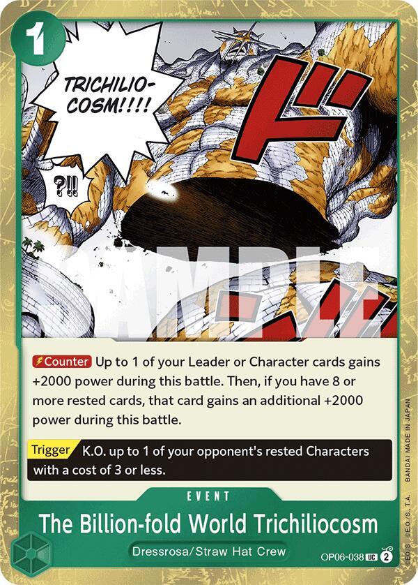 The Billion-fold World Trichiliocosm (Jolly Roger Foil) OP06-038 Premium Booster -The Best- One Piece