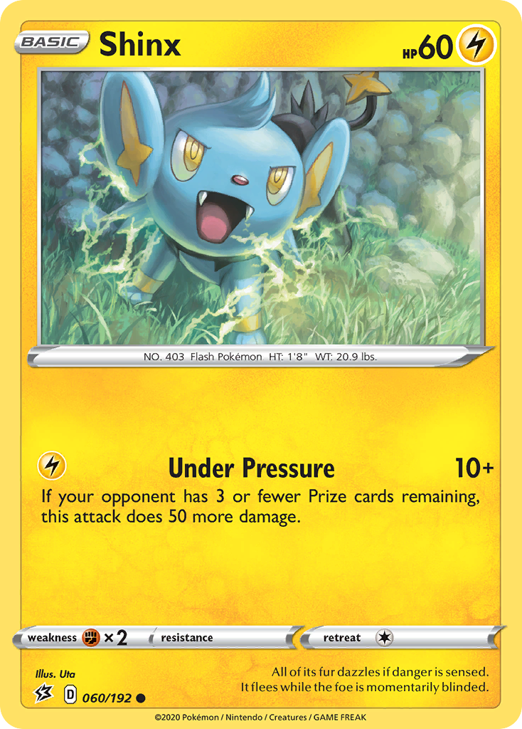 Shinx 060/192 Rebel Clash Pokemon Reverse Holo Common NM