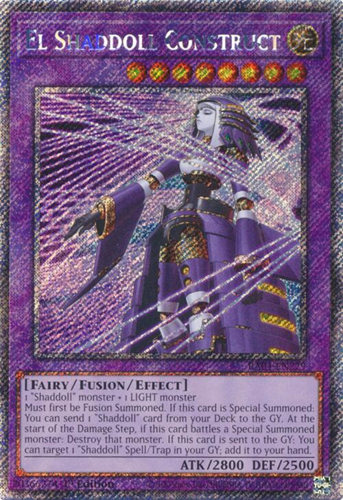 El Shaddoll Construct (Platinum Secret Rare) (Alternate Art) RA04-EN229 Quarter Century Stampede Yu-Gi-Oh 1st Edition NM