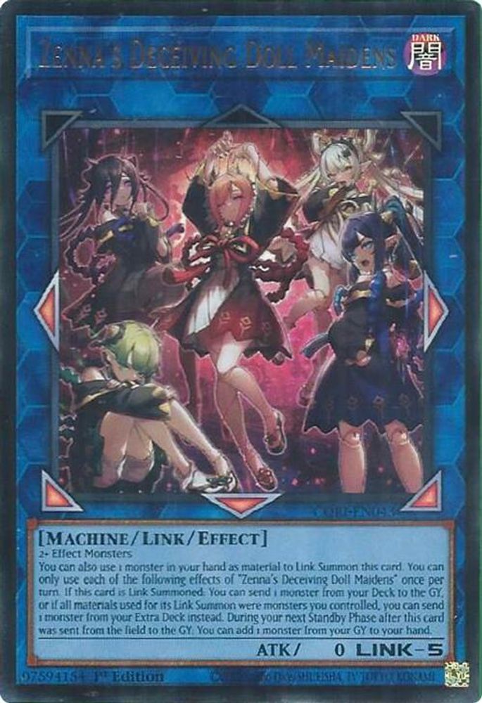 Zenna's Deceiving Doll Maidens CORI-EN043 Chaos Origins Yu-Gi-Oh 1st Edition NM