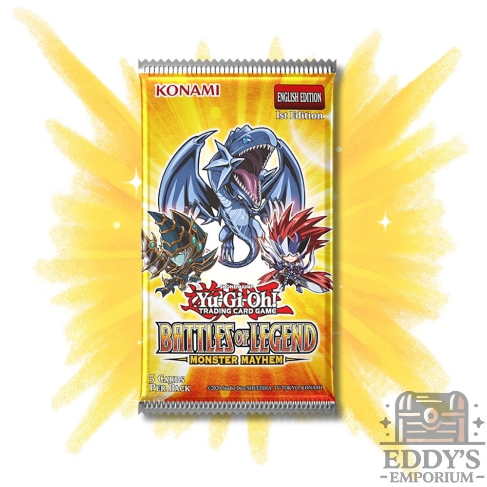 Yu-Gi-Oh! Battles of Legend: Monster Mayhem Booster Pack Eddy's Emporium Yu-Gi-Oh! Battles of Legend: Monster Mayhem Booster Pack Eddy's Emporium