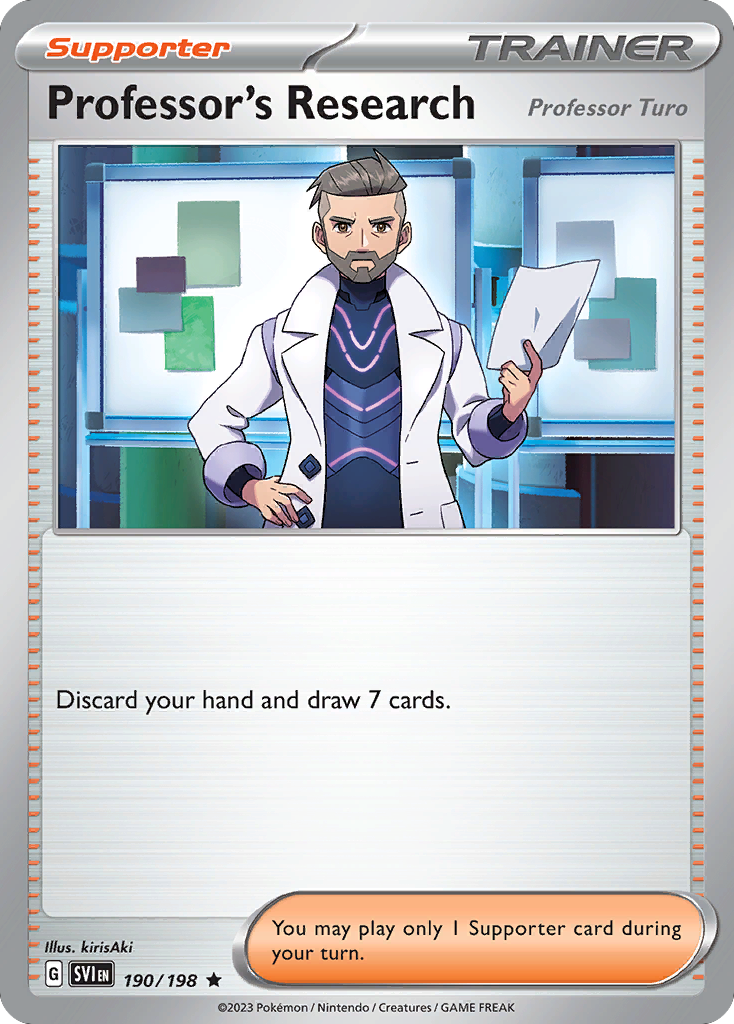 Professor's Research (Professor Turo) 190/198 Scarlet & Violet Pokemon Holo