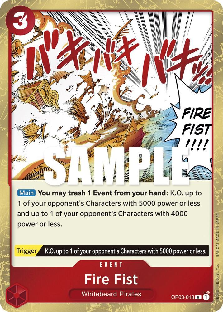 Fire Fist OP03-018 Pillars of Strength One Piece Foil Rare