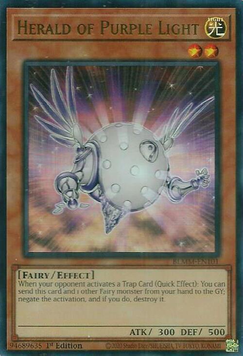 Herald of Purple Light BLMM-EN101 Battles of Legend: Monster Mayhem Yu-Gi-Oh 1st Edition NM