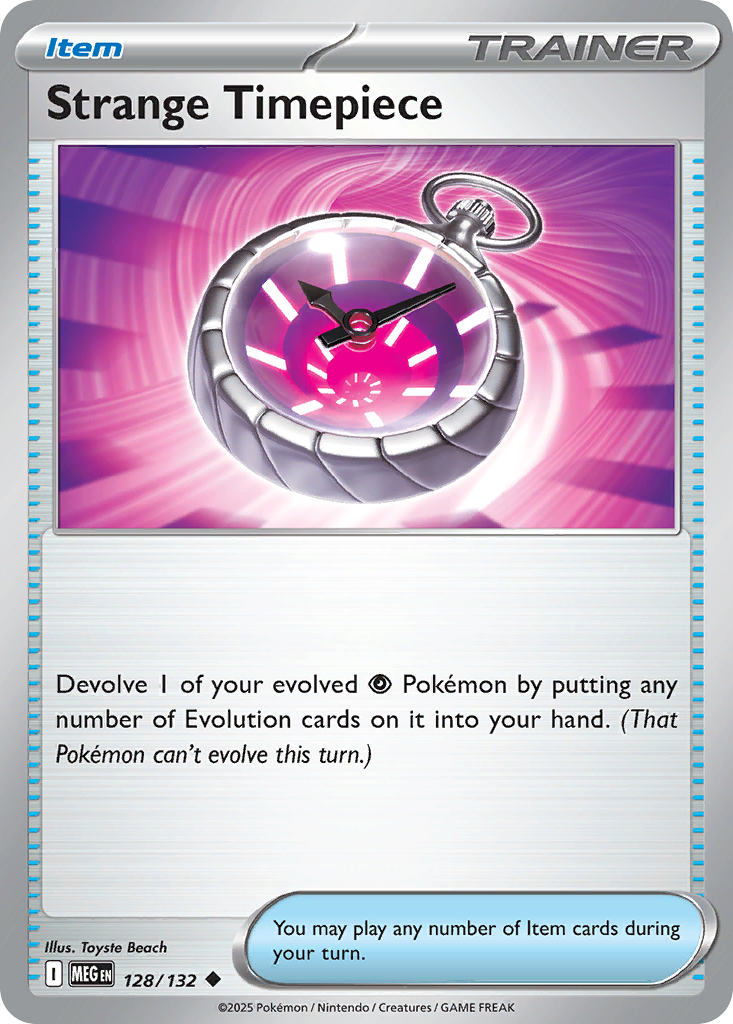Strange Timepiece 128/132 Mega Evolution Pokemon Reverse Holo Uncommon NM