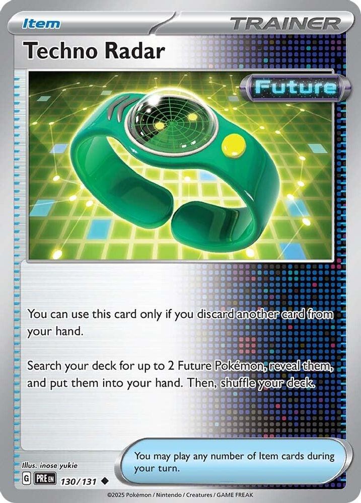 Techno Radar 130/131 Prismatic Evolutions Pokemon Reverse Holo