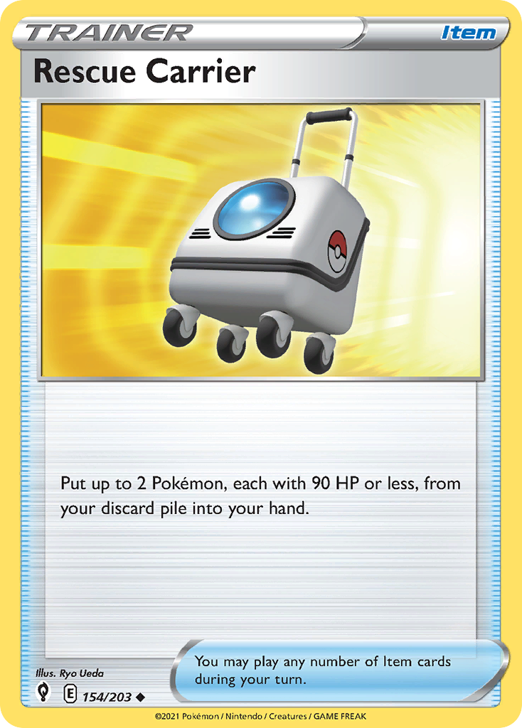 Rescue Carrier 154/203 Evolving Skies Pokemon Reverse Holo Uncommon NM