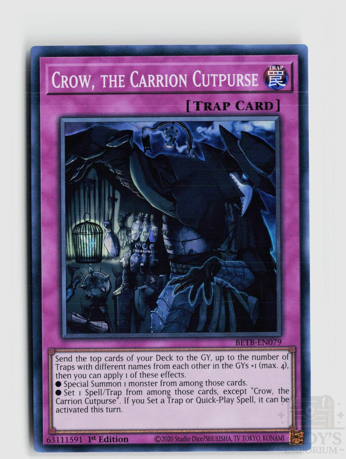 Crow, the Carrion Cutpurse BETB-EN079 Beyond the Brave Yu-Gi-Oh 1st Edition NM