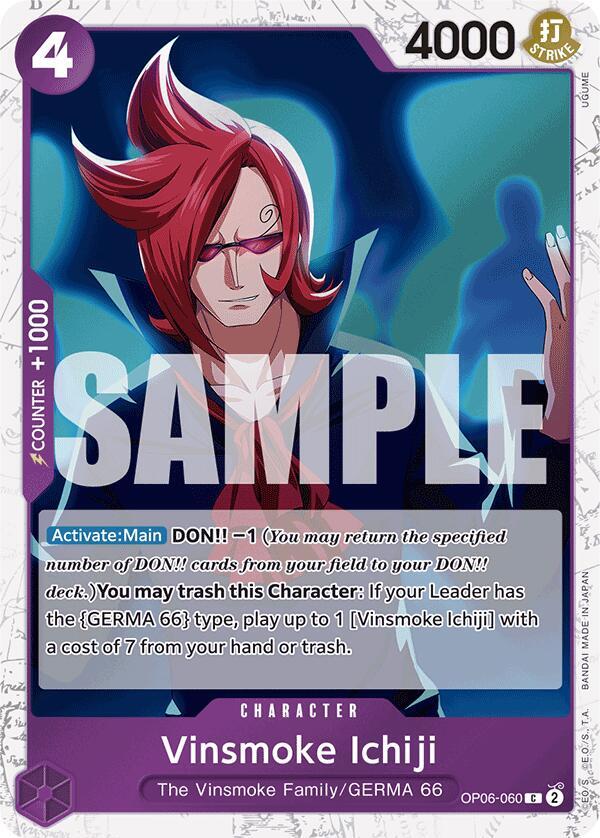 Vinsmoke Ichiji (Jolly Roger Foil) OP06-060 Premium Booster -The Best- One Piece