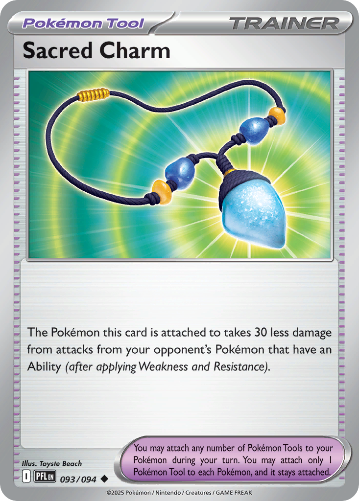 Sacred Charm 093/094 Phantasmal Flames Pokemon Reverse Holo