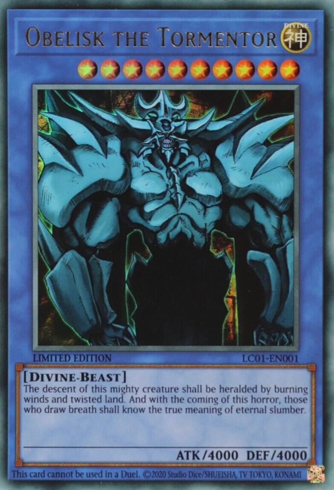 Obelisk the Tormentor (25th Anniversary Edition) LC01-EN001 Yu-Gi-Oh Legendary Collection: 25th Anniversary Edition