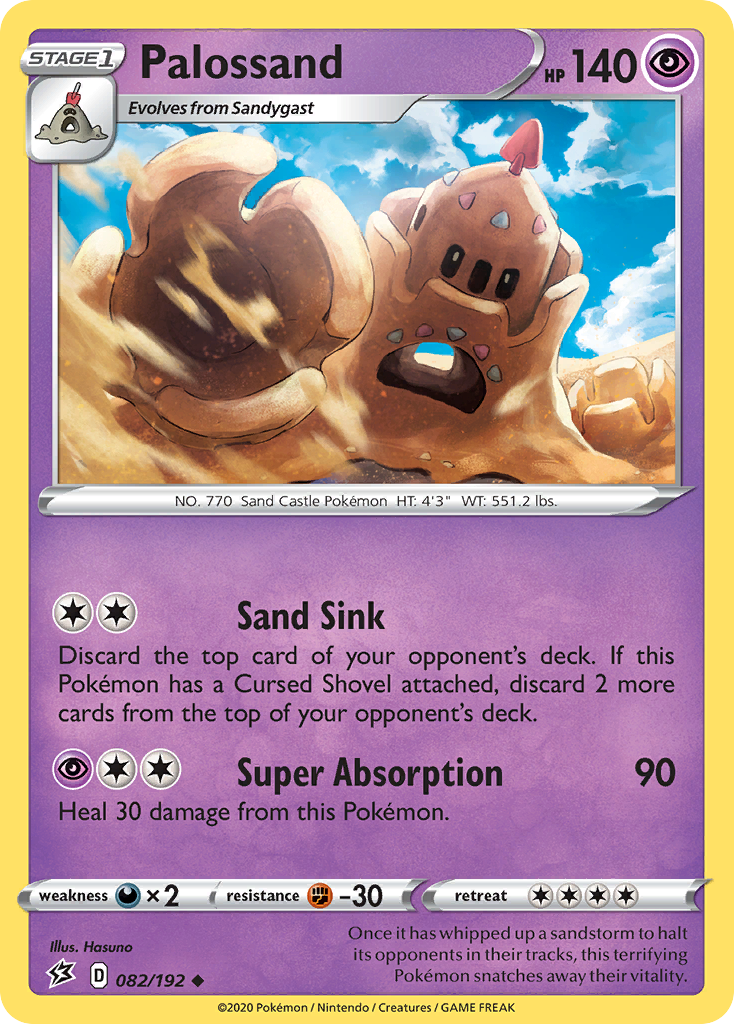 Palossand 082/192 Rebel Clash Pokemon Reverse Holo Uncommon NM