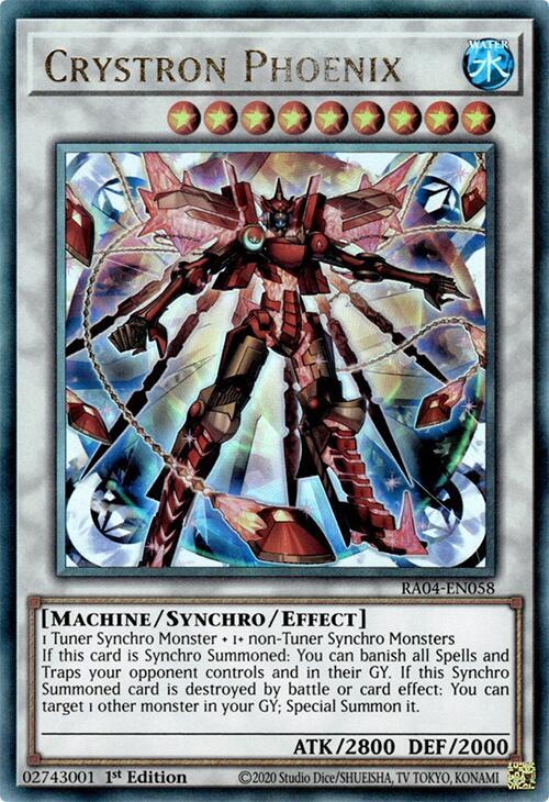 Crystron Phoenix (PUR) RA04-EN058 Quarter Century Stampede Yu-Gi-Oh 1st Edition NM