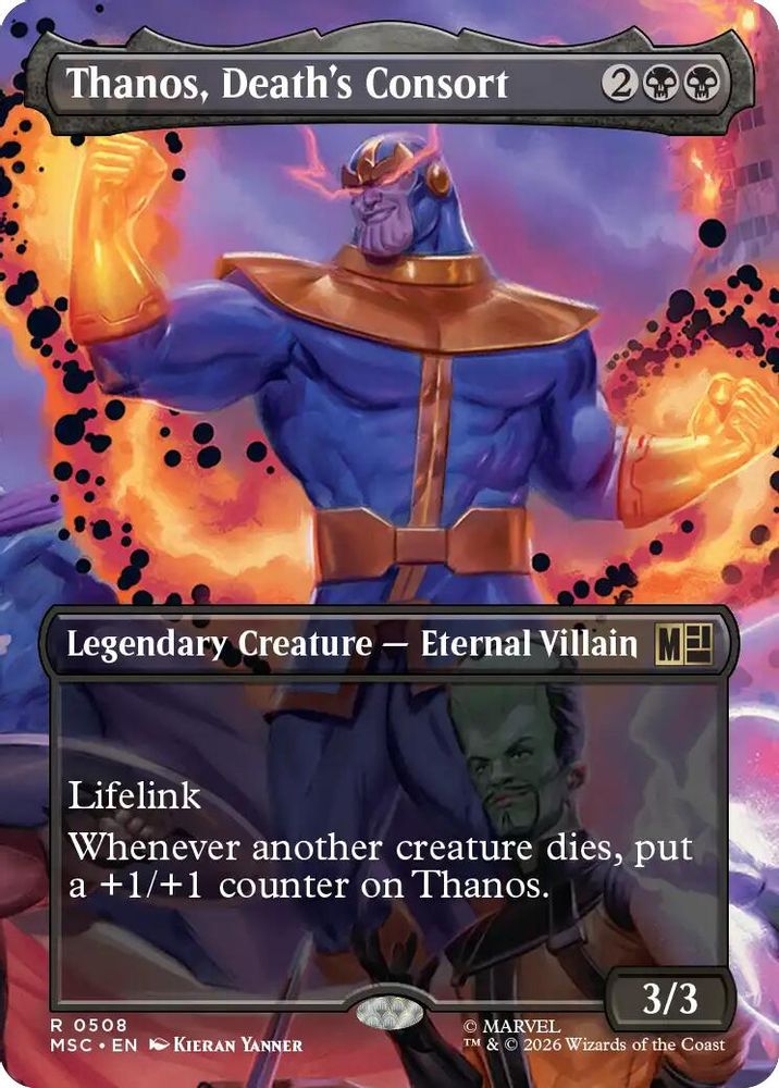 Thanos, Death's Consort (Extended Art) 508 Commander: Marvel Super Heroes Magic: The Gathering Foil