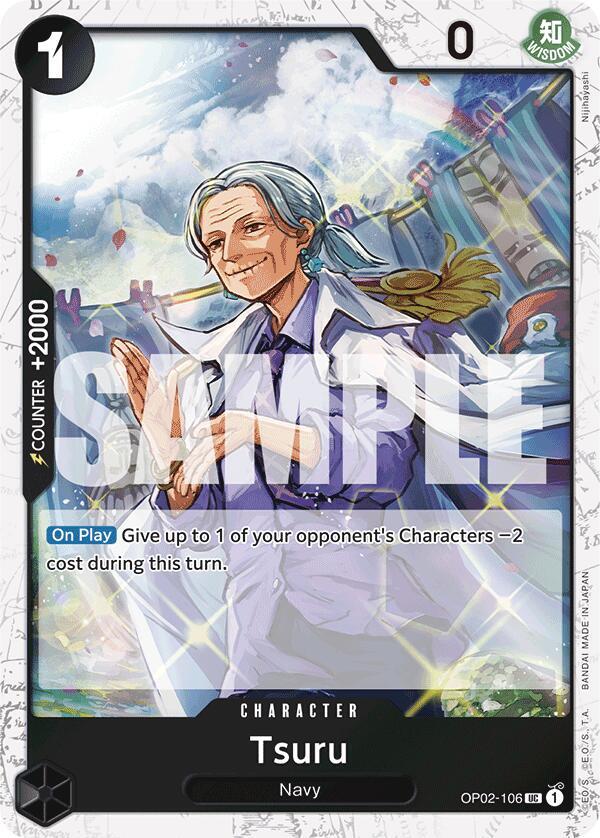 Tsuru (Jolly Roger Foil) OP02-106 Premium Booster -The Best- One Piece Uncommon
