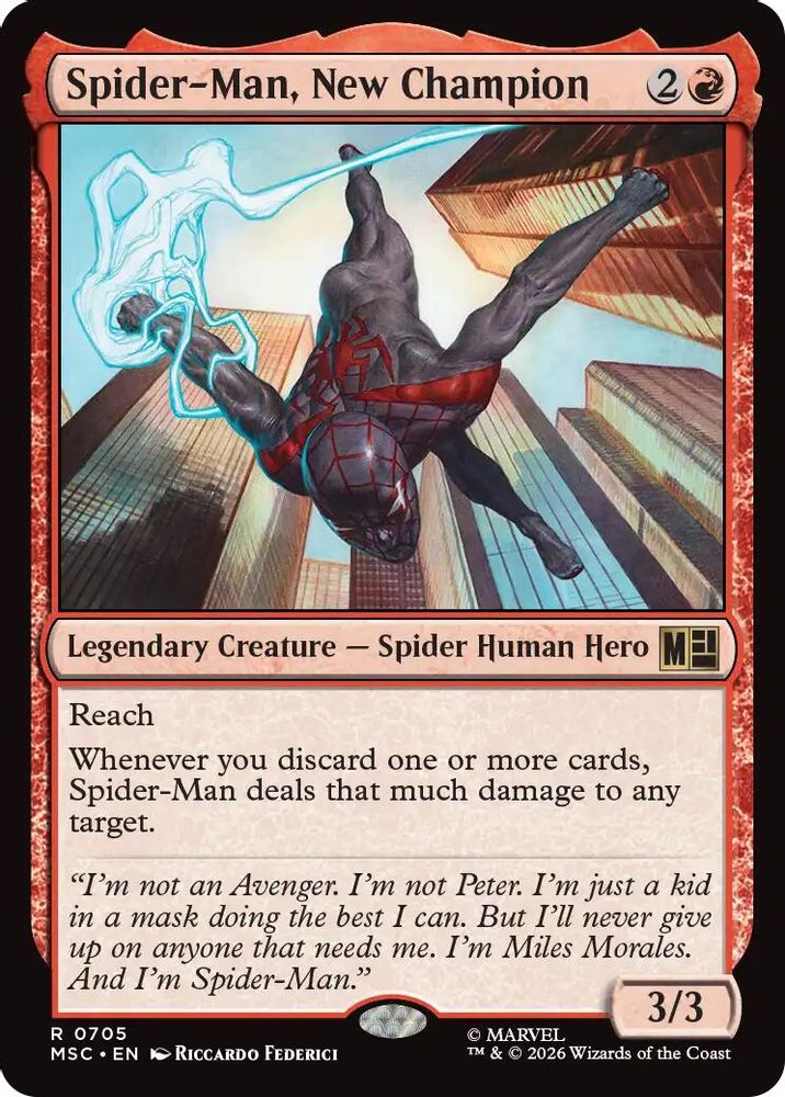 Spider-Man, New Champion 705 Commander: Marvel Super Heroes Magic: The Gathering
