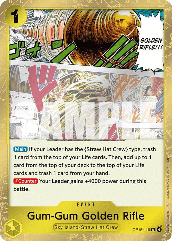 Gum-Gum Golden Rifle OP15-116 Adventure on Kami's Island One Piece Foil Rare