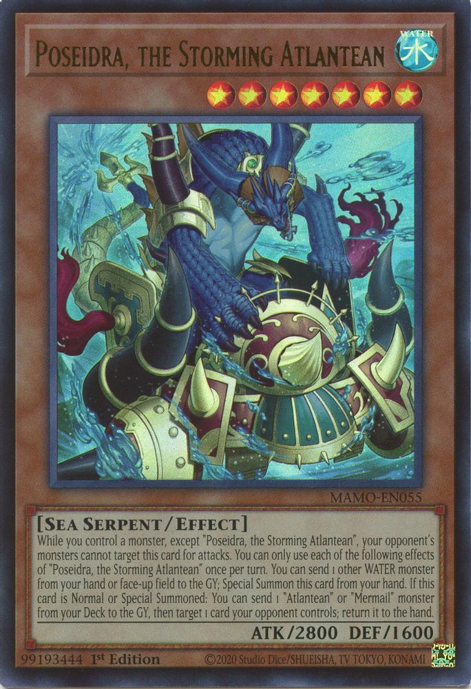 Poseidra, the Storming Atlantean MAMO-EN055 Magnificent Monsters Yu-Gi-Oh 1st Edition NM