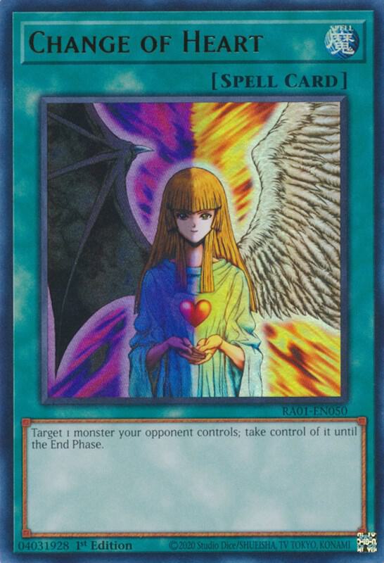 Change of Heart (UR) RA01-EN050 25th Anniversary Rarity Collection Yu-Gi-Oh 1st Edition NM