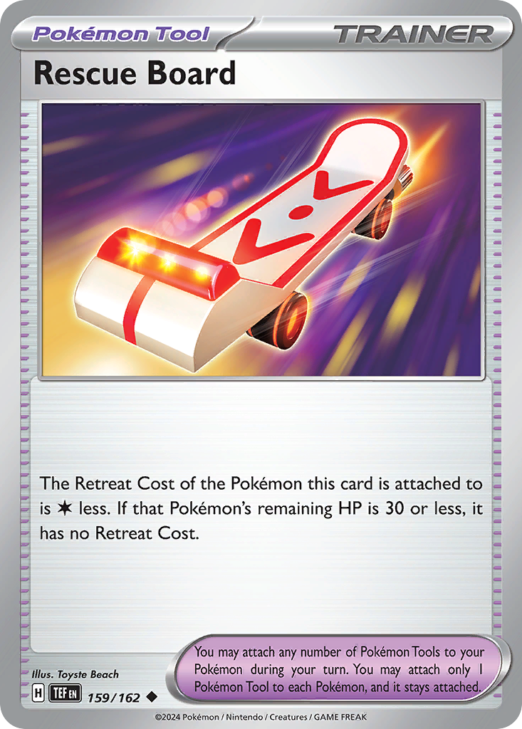 Rescue Board 159/162 Temporal Forces Pokemon Reverse Holo Uncommon NM
