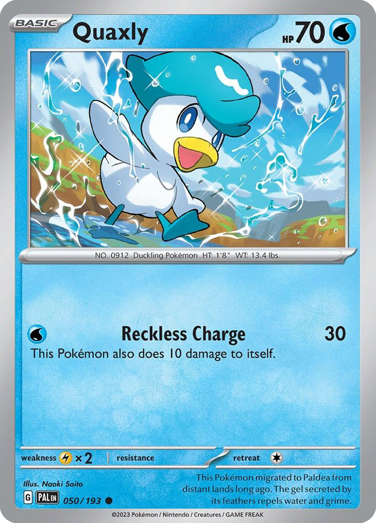 Quaxly 050/193 Paldea Evolved Pokemon Reverse Holo Common NM