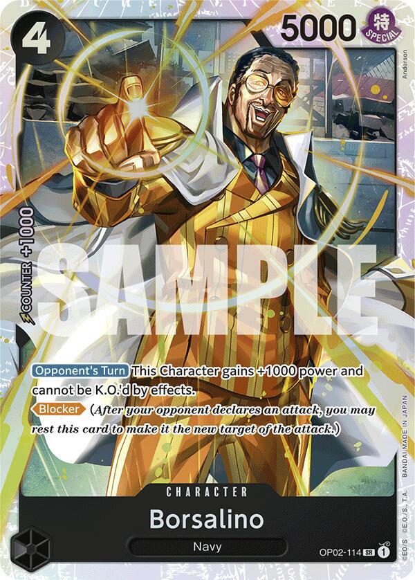Borsalino (Reprint) OP02-114 Premium Booster -The Best- One Piece Foil