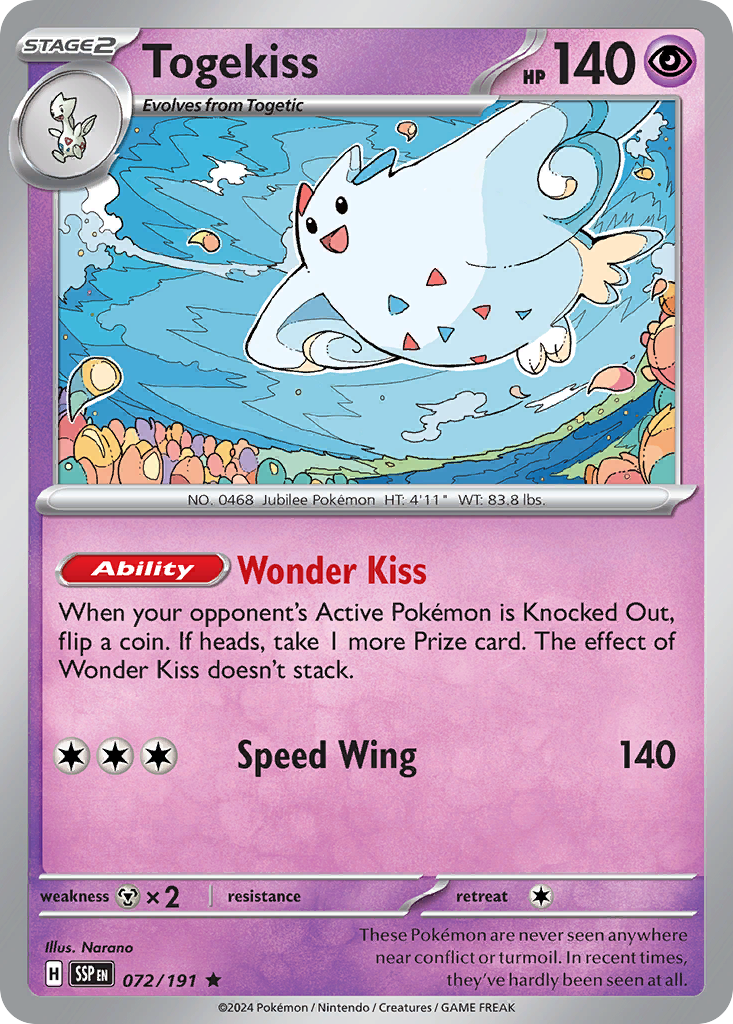 Togekiss 072/191 Surging Sparks Pokemon Holo Rare NM
