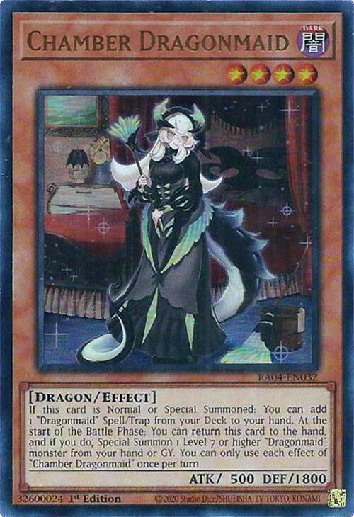 Chamber Dragonmaid (UR) RA04-EN032 Quarter Century Stampede Yu-Gi-Oh 1st Edition NM