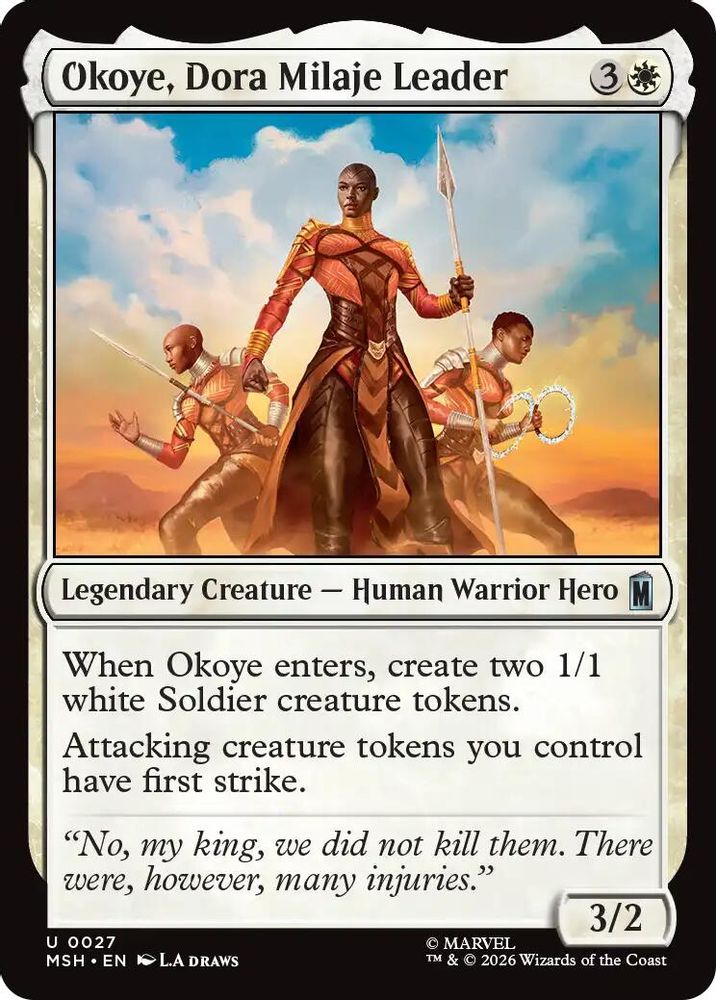 Okoye, Dora Milaje Leader 27 Marvel Super Heroes Magic: The Gathering Foil