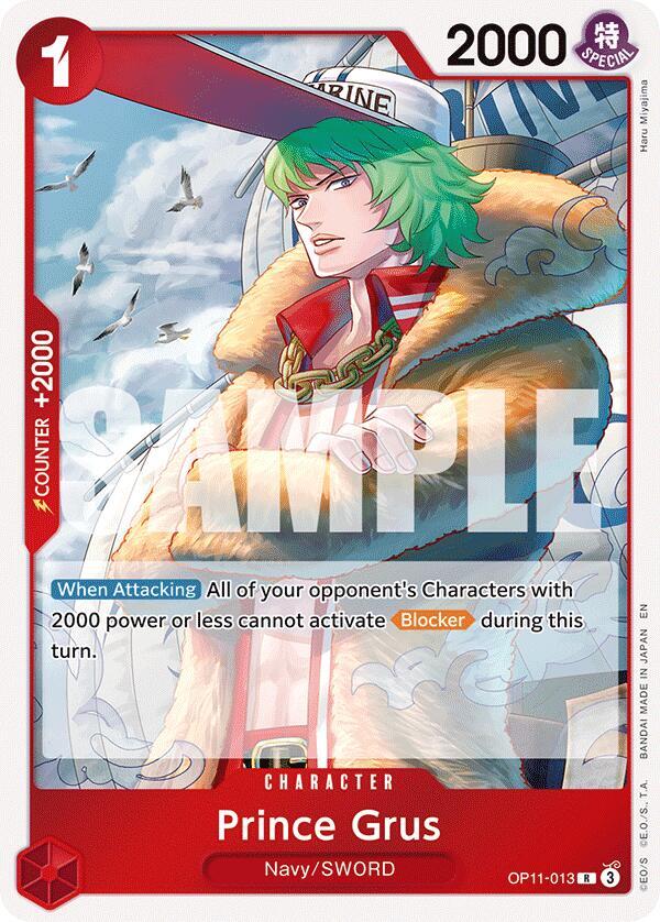 Prince Grus OP11-013 A Fist of Divine Speed One Piece Foil Rare