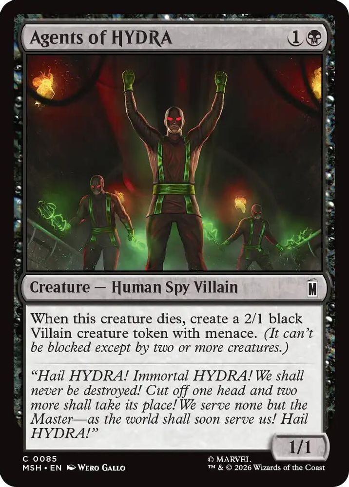 Agents of HYDRA 85 Marvel Super Heroes Magic: The Gathering Foil Common