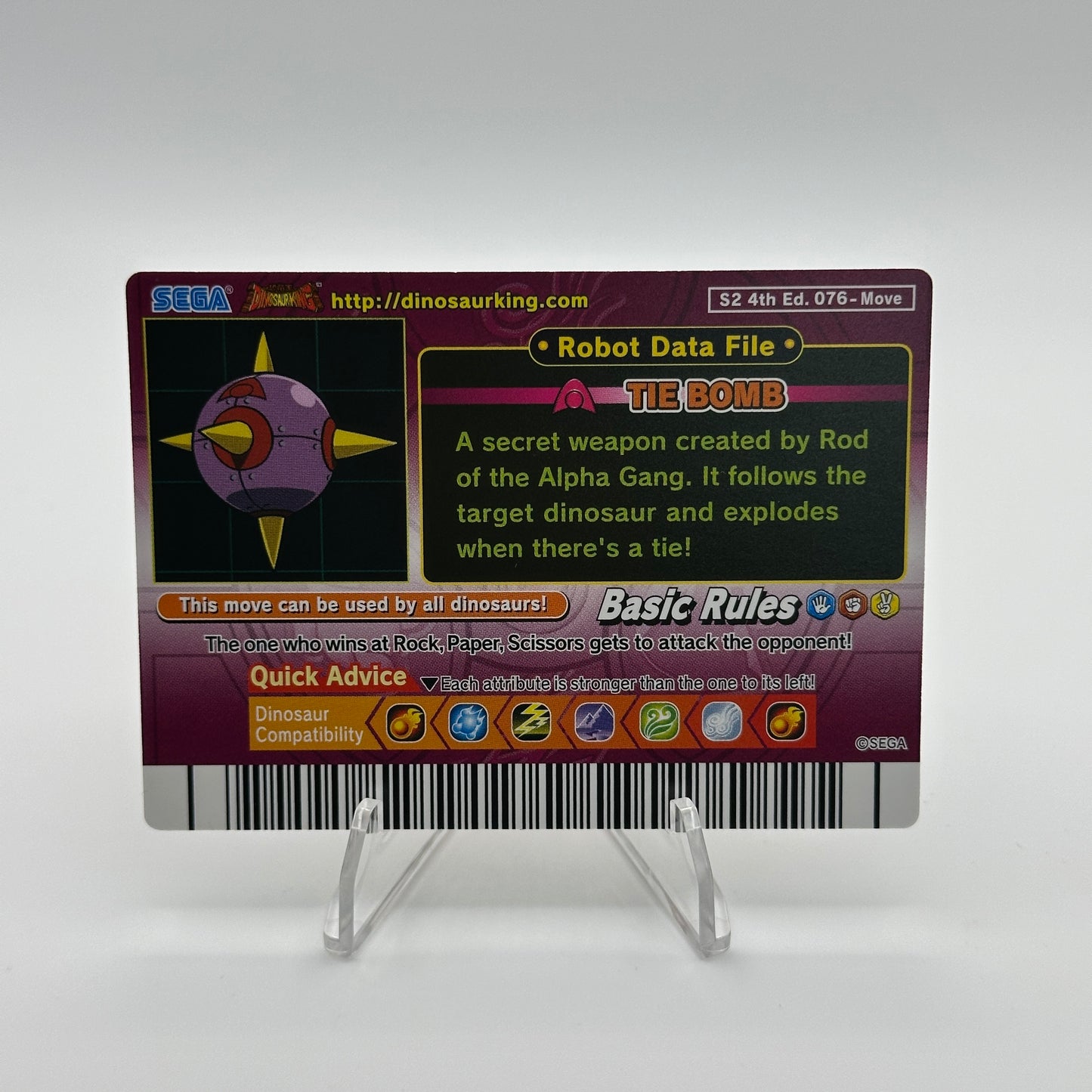 Tie Bomb - 076-Move - SEGA Dinosaur King S2 4th Edition